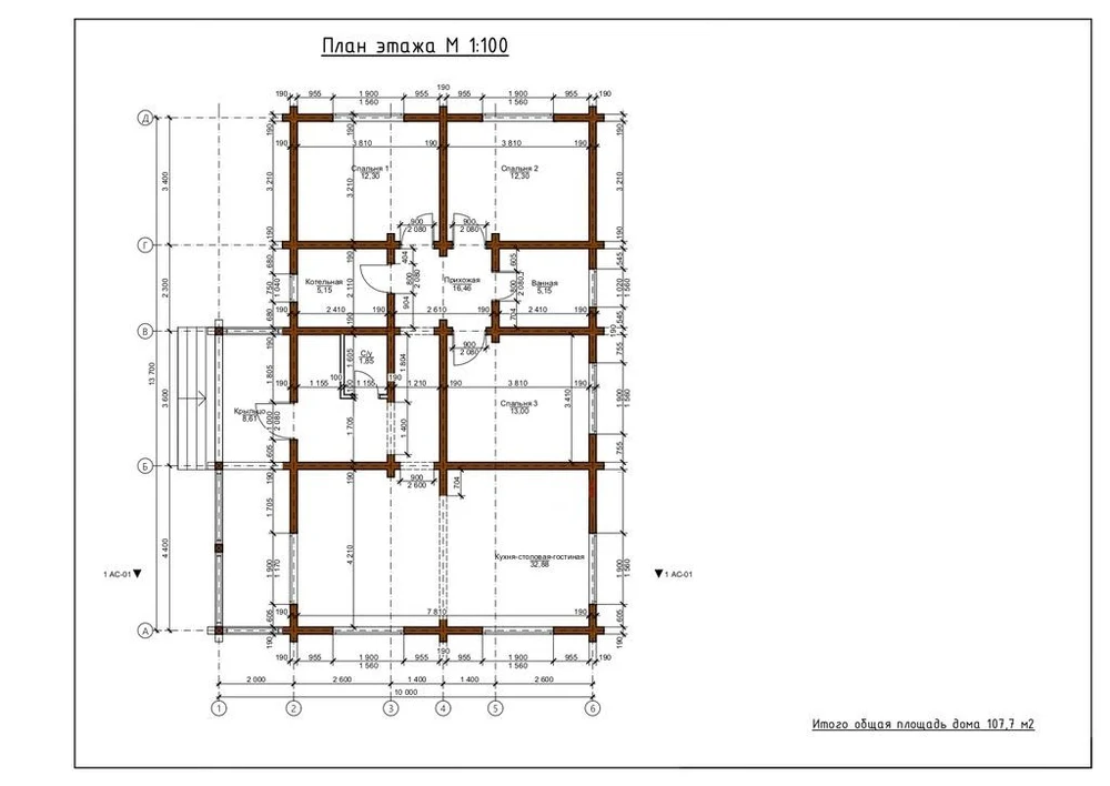 Дом Комфортный, 100м2