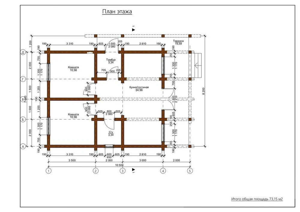 Дом Дачный, 70м2